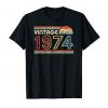 1974 Vintage Birthday T-shirt RE23