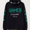 Gamer Press Start Yes Or No Hoodie ZX03