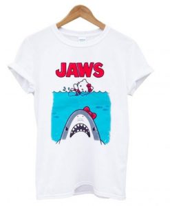 Hello Kitty Jaws Parody T shirt ZX03