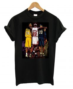 Lebron James Michael Jordan Kobe Bryant Great Star NBA Basketball T shirt ZX03