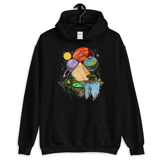 Space Egyptian Pyramids Hoodie REW