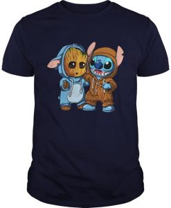 Stitch and Baby Groot T-Shirt ZX03