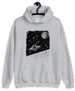 UFO Landing Unisex Hoodie REW