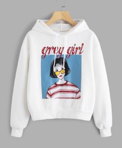 grey girl Hoodie ZX03