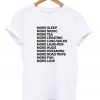 more sleep more music t-shirt ZX03