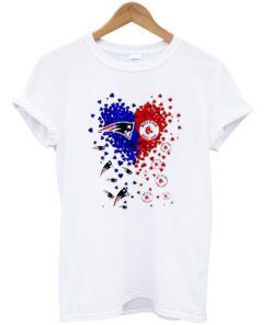 new england patriots heart T-shirt ZX03