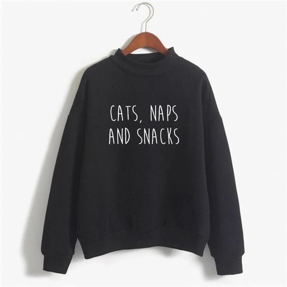 Cats Naps And Snacks Women's Long Sleeve Sweatshirt ZX03