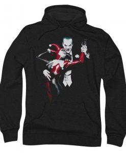 Harley Quinn and Joker on Black HOODIE ZX03