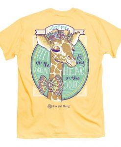 It's A Girl Thing Giraffe Head in The Clouds T-shirt REW