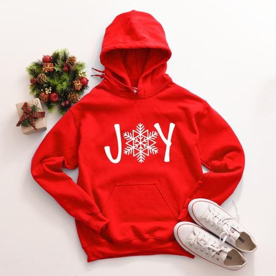 Joy Christmas Red Hoodie ZX03