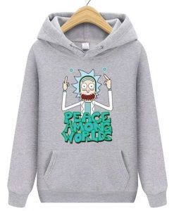 Male Bodybuilding Vespa Rick And Morty printing Hoodies ZX03