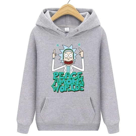 Male Bodybuilding Vespa Rick And Morty printing Hoodies ZX03