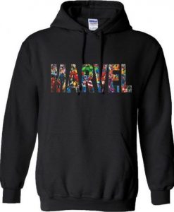 Marvel Comics Strip Logo Hoodie ZX03