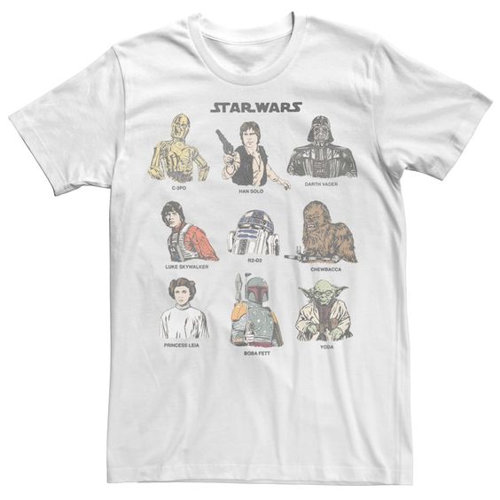 Men's Star Wars Classic Characters Graphic T-shirt ADR