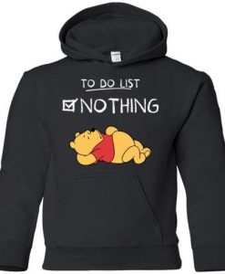 To Do List Winnie Pooh Youth Hoodie REW