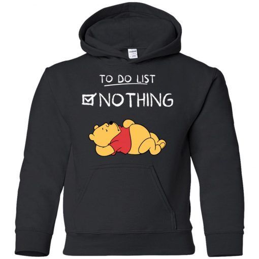 To Do List Winnie Pooh Youth Hoodie REW