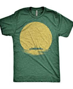 View From Michigan Chicago Skyline T-Shirt REW