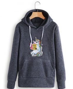 nicorn Front Long Sleeve Loose Hooded ZX03