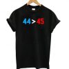 44 45 Obama Is Better Than Trump T shirt ZX06