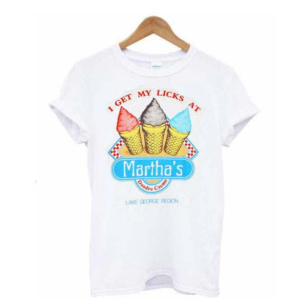 80s I Get My Licks At Martha's Dandee Creme t shirt ADR