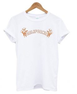 California Poppy White t shirt ZX06