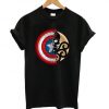 Captain America Harajuku Spider Skull T shirt ZX06