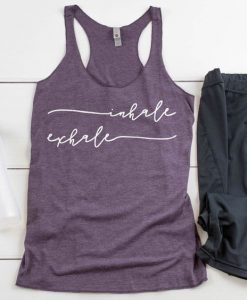 Inhale Exhale Yoga Racerback TANK TOP ZX06