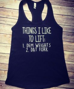 THINGS LIKE TO LIFT TANK TOP ZX06