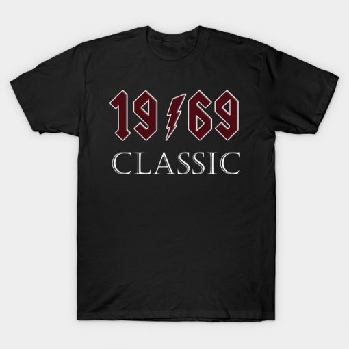Top 50th Birthday Rock 1969 Classic Gift Design T-Shirt ADR