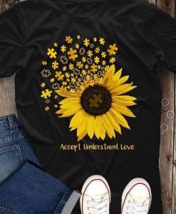 Autism Sunflower Accept T Shirt ZX06