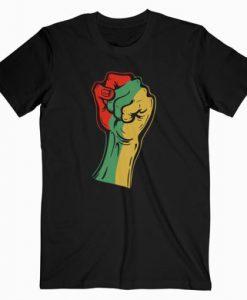 Black History Month Fist Gift Women Men T-Shirt RE23