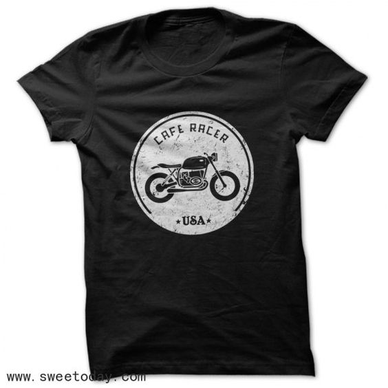 Cafe Racer Usa Motorcycle T-Shirt ZX03