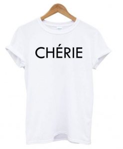 Cherie Slogan White T shirt ZX06