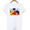 Comic Strip Kiss White t shirt ZX06