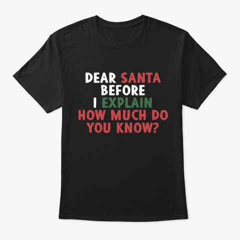 Dear Santa Before I Explain Funny T-Shirt IGS