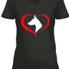 Dobie Heart Valentines Day Womens T-Shirt IGS