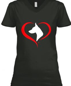 Dobie Heart Valentines Day Womens T-Shirt IGS