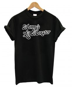 Mommy's Lil Monster Black T shirt RE23