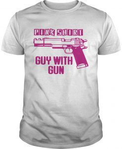 Pink Shirt Gun Guy With Gun Unisex T-shirt RE23