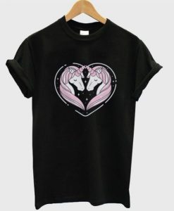 unicorn heart love t-shirt RE23