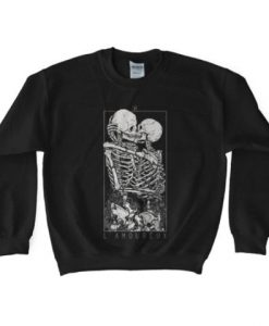 KISSING SKELETON SWEATSHIRT G07