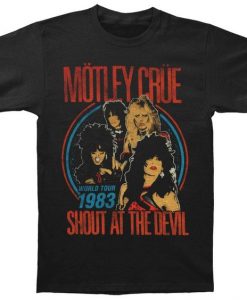 Motley Crue Vintage World Tour Devil Slim Fit T-shirt G07