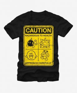 Nintendo Mario Enemies Caution T-Shirt RE23