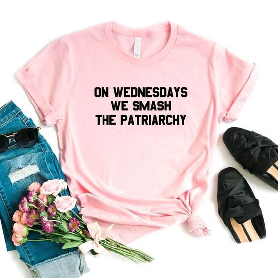 On Wednesdays We Smash The Patriarchy Cotton T-shirts RE23