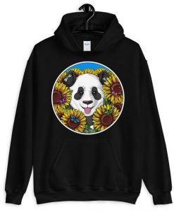 PANDA BEAR SUNFLOWER HOODIE RE23