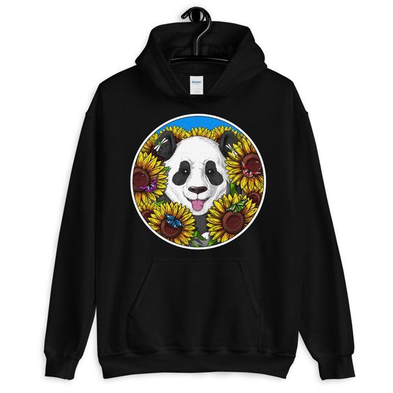 PANDA BEAR SUNFLOWER HOODIE RE23