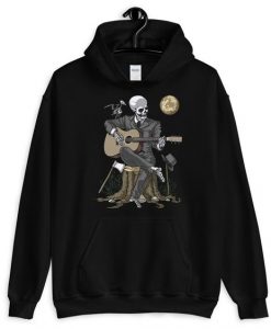 SKELETON PLAYING GUITAR HOODIE RE23