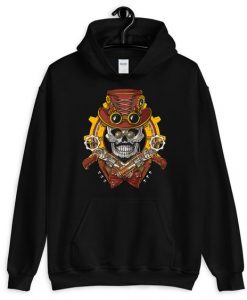 STEAMPUNK SKULL HOODIE RE23