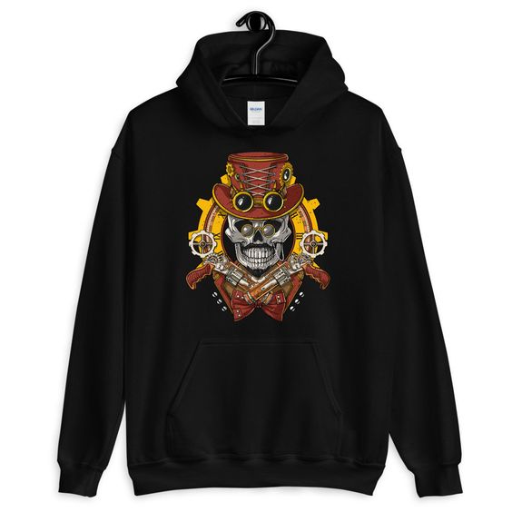 STEAMPUNK SKULL HOODIE RE23