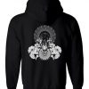 WOLF SKULL GEOMETRIC MOON HOODIE G07